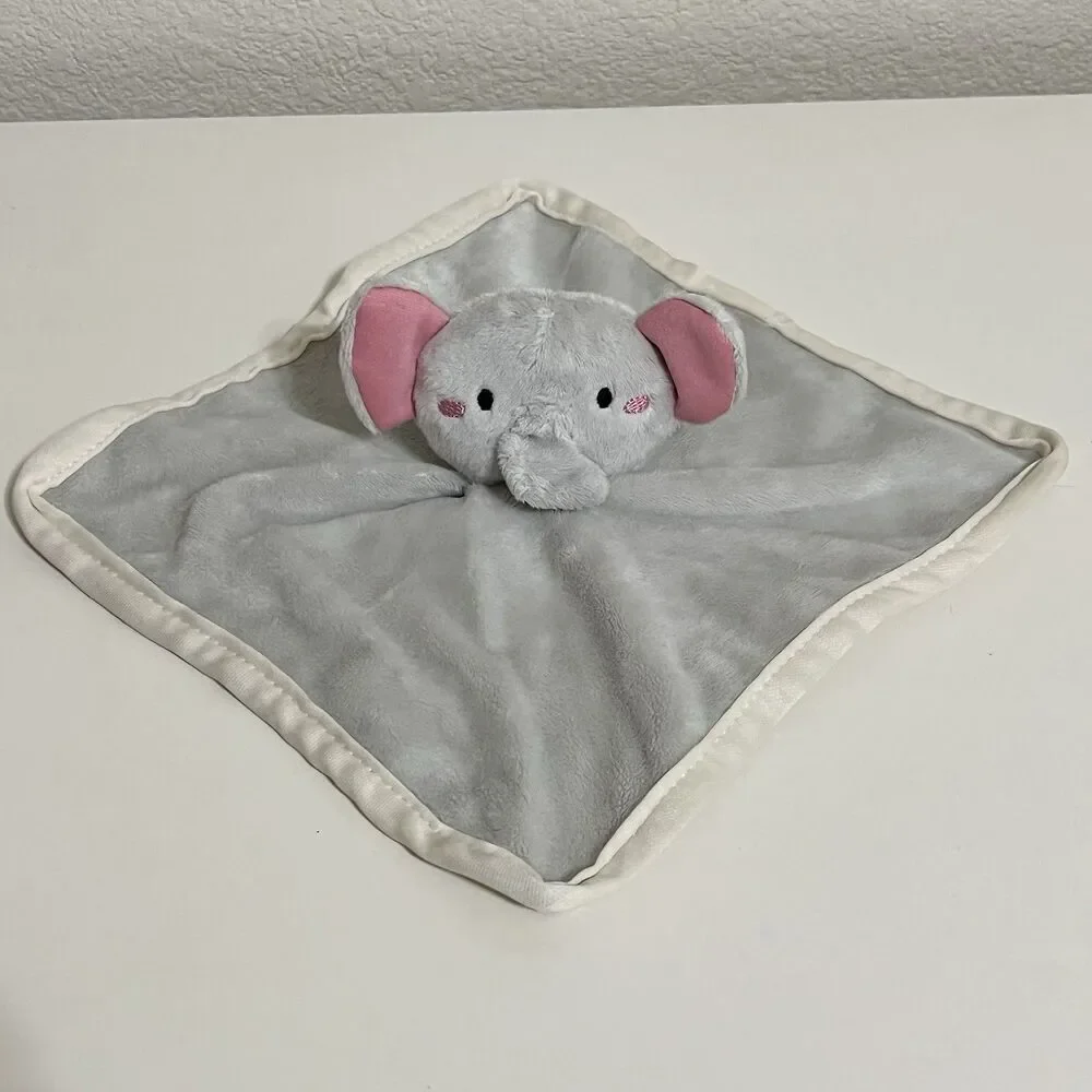 Walmart Gray Elephant Security Blanket Lovey Lovie Small Blankie